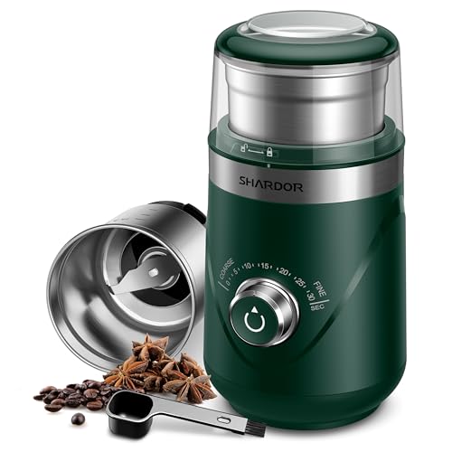 Electric Super Silent Blade Coffee Grinder (Green / 1 Bowl)
