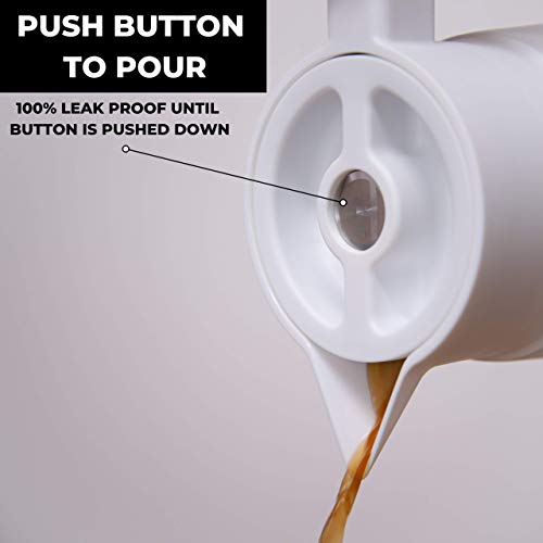 Thermal Coffee Carafe Brews Up to 68 Oz Insulated (White)