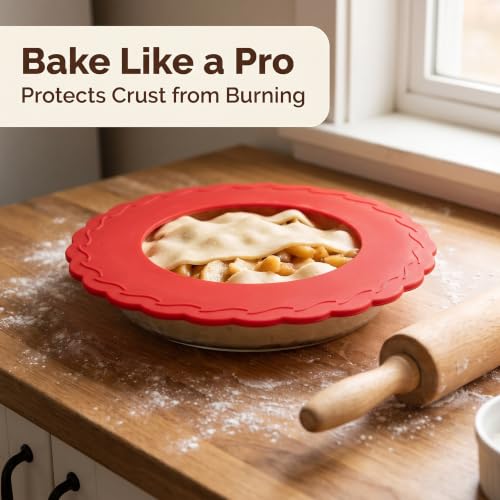 4 Pcs Mini Silicone Pie Crust Shields for 4