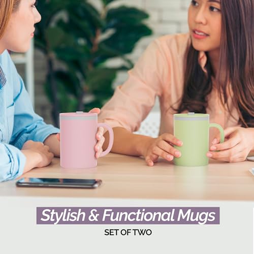 Iconic Desk Mug 16 Oz (Purple/Yellow)