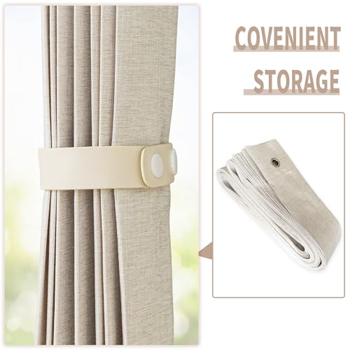Closet Curtain for Open Closet & Doorway (Beige / 52"W x 78"L (Pack of 1))