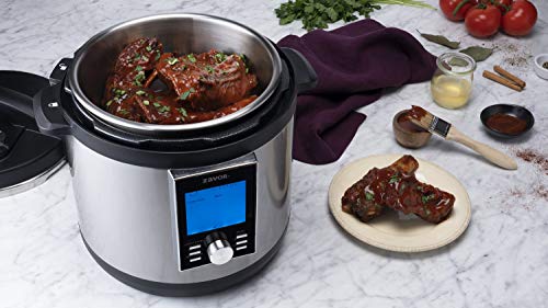 LUX LCD 6 Quart Programmable Electric Multi (6.3 Quarts / Stainless Steel)