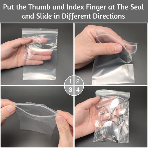 200Pcs 4x6 inch Clear Plastic Zip Bags