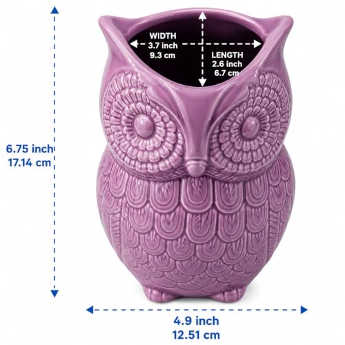 Purple Owl Utensil Holder (Purple)