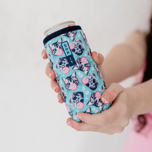 CanSok Sleeve for Beer & Soda Insulated Neoprene Cover (Bubble Trouble / 12oz Slim Can Sleeve)