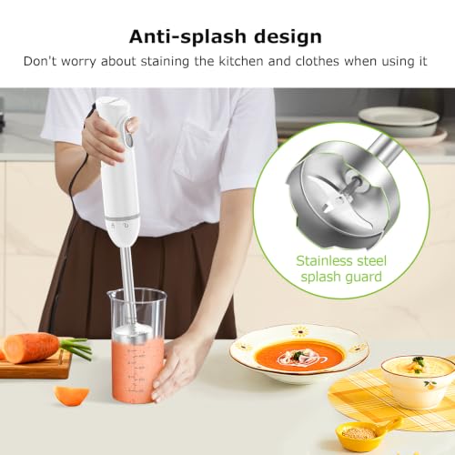 Immersion Blender with 2 Mixing Speed (White / Single)