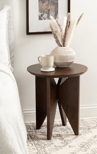 Faiza Modern Wooden Round Side Table