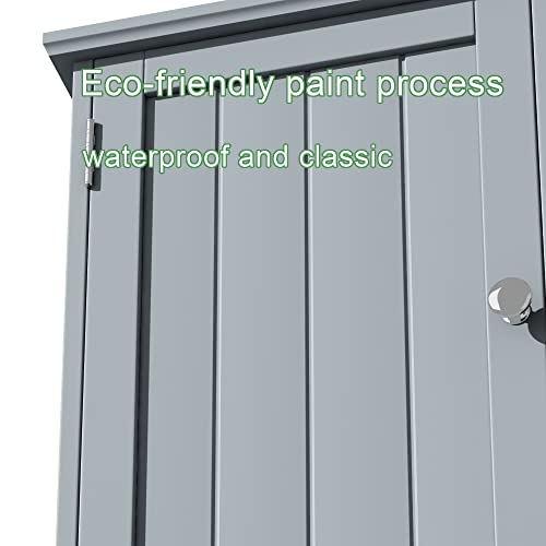 Bathroom Wall Cabinet with Adjustable Shelves (Grey / 1 pack)
