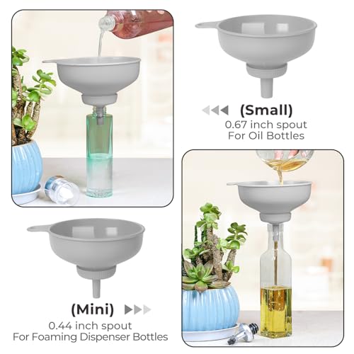 Wide Mouth Versatile Funnel for Kitchen Use for Filling Bottles (5 Count)