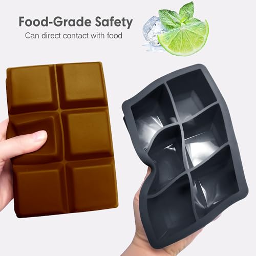 Silicone Ice Cube Trays (Dark Gray and Golden)