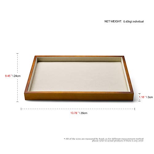Solid Wood Jewelry Tray (Creamy-white flat tray)