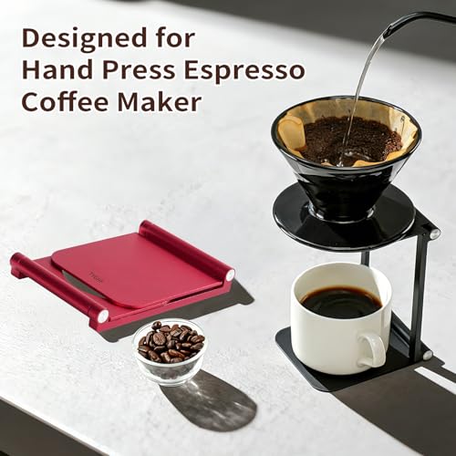 Pour Over Coffee Maker Stand (Red / Round)