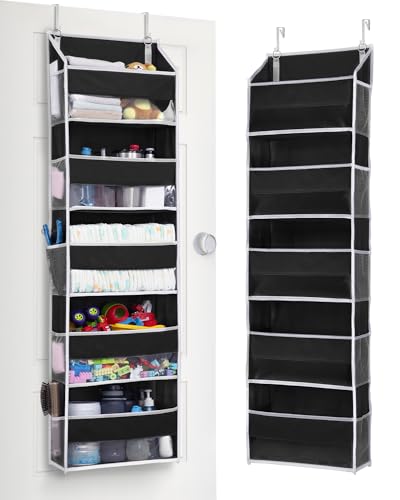 1 Pack Over The Door Organizer (Black / 1 Pack-5 Tier)