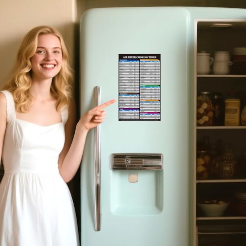 Air Fryer Magnet Cheat Sheet Set (10.63in-Magnet)