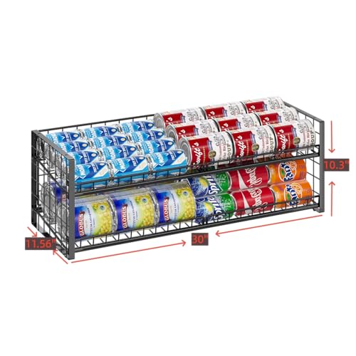 Extra-Long 2-Tier Stackable Can Organizer for Pantry (Long(30'' W)-1 Pack)