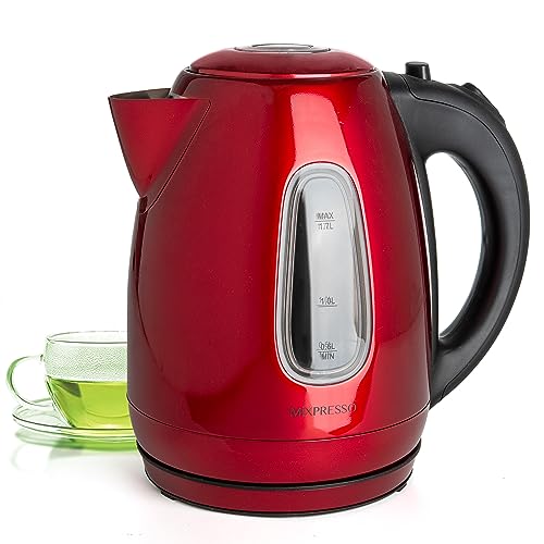 Red Stainless Steel Electric Kettle (Red 1.7L)