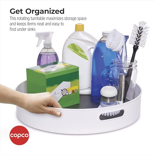 Under Sink Pantry and Cabinet Organizer (White and Gray / 18 Inch)