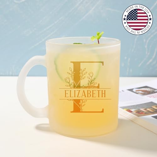 Personalized Coffee Mug Engraved with your Custom Name (Personalized / Frosted Mug)