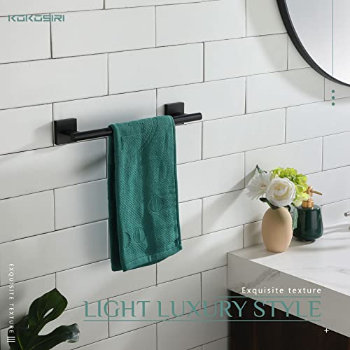 Bathroom Towel Bars 12 Inch Towel Ring Matte Black 30CM Hand Towel Holder for Bath Kitchen Wall Stainless Steel B4005BK (Matte Black / 12-Inch)