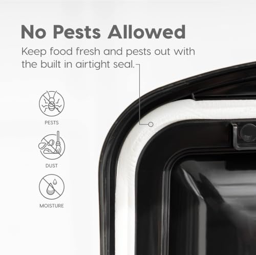 Dog Food Storage Container (10 lbs / Clear/Black)
