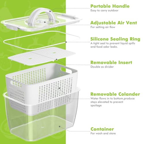 Produce containers for fridge (3pack white)