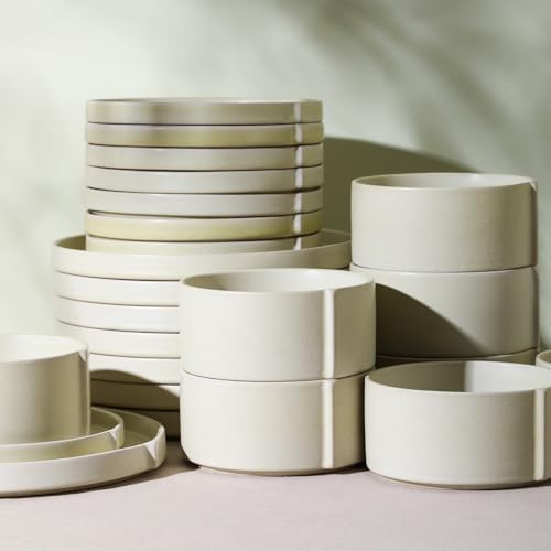 Bao 24 Piece Dinnerware Set Stoneware (Beige / 24-Piece - Service for 8)