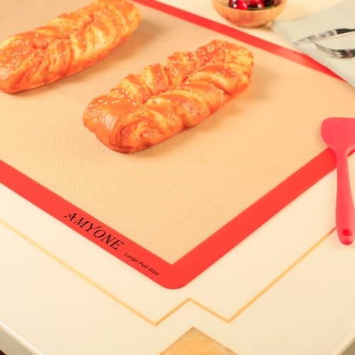 Silicone Baking Mat for Full Size Sheet Pan (Bright Orange / 24.5"L x 16.5"W)