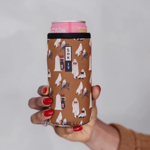 CanSok Sleeve for Beer & Soda Insulated Neoprene Cover (Material Ghoul / 12oz Can Sleeve)