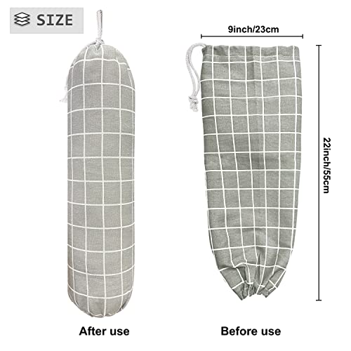 Plastic Bag Holder (Check Gray)
