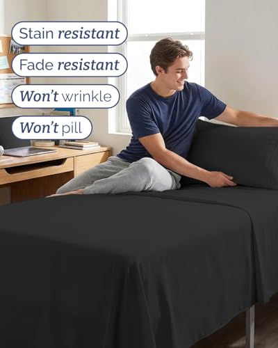 Twin XL 3 Piece Sheet Set (08 - Black / Twin XL)