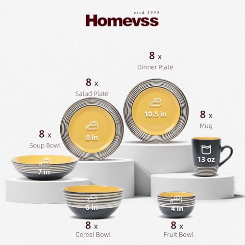 48 Piece Dinnerware Set (Sunflower / Service for 8 - 48pc Set)