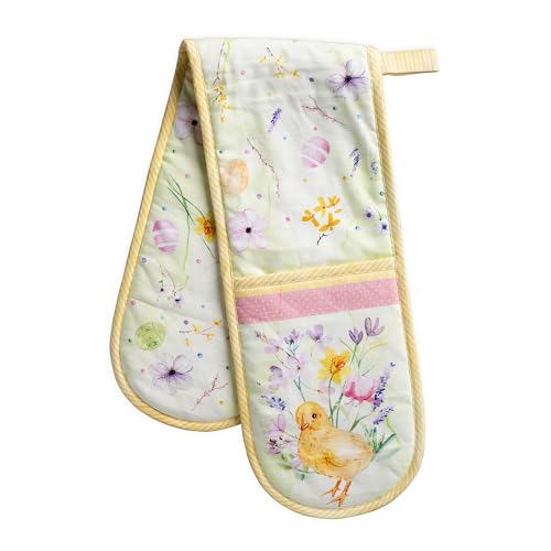 Double Oven Mitts 100% Cotton Double Oven Glove (095 - Easter Zest / 7" x 35" (Double Oven Mitt))