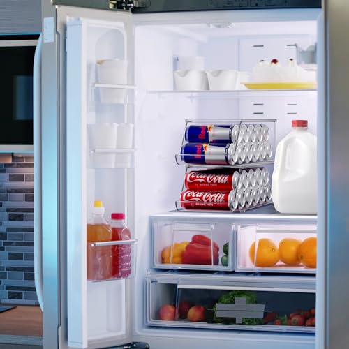 Clear Skinny Can Organizer for Fridge (2 Count)