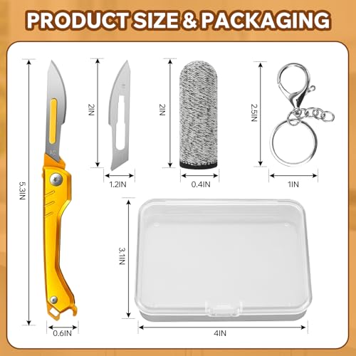 Folding Bread Lame with 10 Blades for Sourdough Bread Baking (Gold)