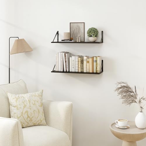 Black Deep Floating Shelves for Wall