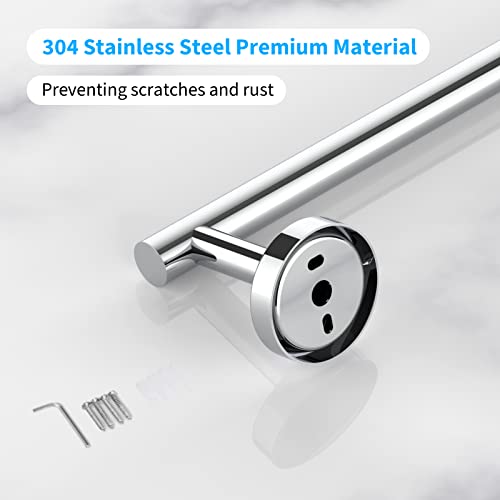 2 Pieces Polished Chrome Bathroom Towel Bar (Polished Chrome / 16inch)