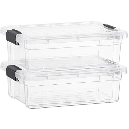 7.4 Quart Clear Plastic Storage Bin with Lid (7.4 Quart)
