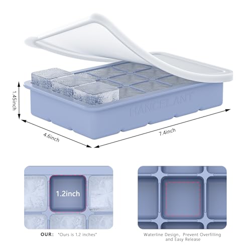 Silicone Ice Cube Tray 3 Pack (Ice Cube Tray 3 Pack / Blue+Mint Green+Pink)