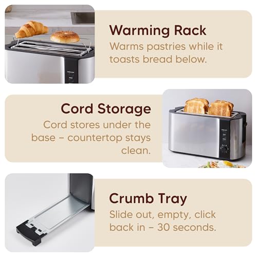 4 Slice Long Slot Toaster