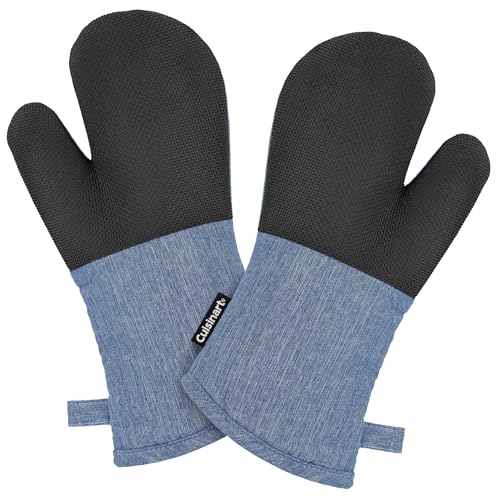 Cuisinart Chambray Kitchen Oven Mitts (Indigo)