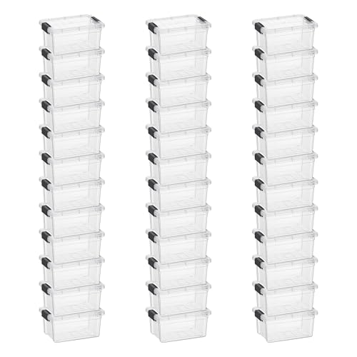 3.4 Quart Clear Plastic Storage Boxes with Lids (3.4 Quart)