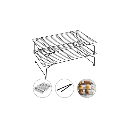 2 Tier Cooling Racks for Cooking and Baking (13"x9.6"-2Tier)