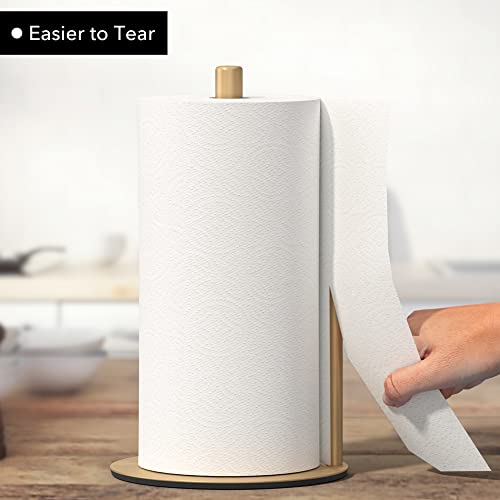 Paper Towel Holder Gold Stainless Steel Kitchen Countertop Roll Organizer