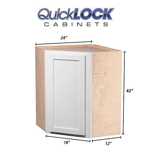 Quicklock RTA (12"D x 24"W x 42"H Corner / Pure White)
