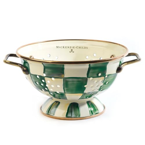 Enamel Colander (Small / Emerald Check)