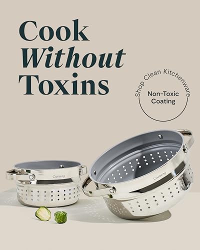 Steamer Stainless Steel Steamer with Handles (Stainless Steel / Large (6.5qt))