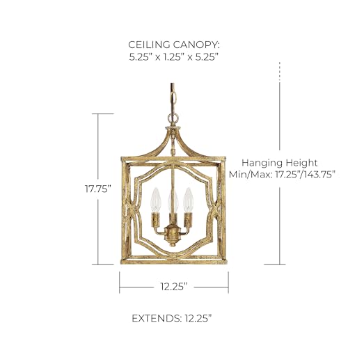 Capital Lighting 9481AG Blakely Lantern Foyer Pendant (Antique Gold)
