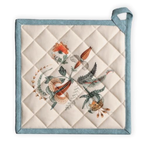 Pot Holders 100% Cotton Potholders (060 - Dalida / 8" x 8" (Pot Holder Pack of 1))