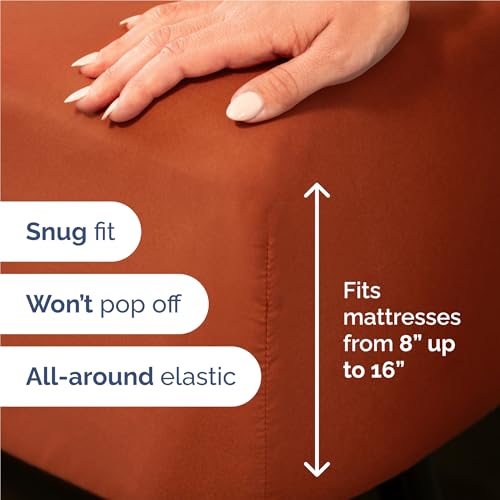 Full Size 4 Piece Sheet Set (26 - Terracotta / Full)
