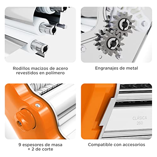 Classic 260 Pasta Maker Machine (Orange)